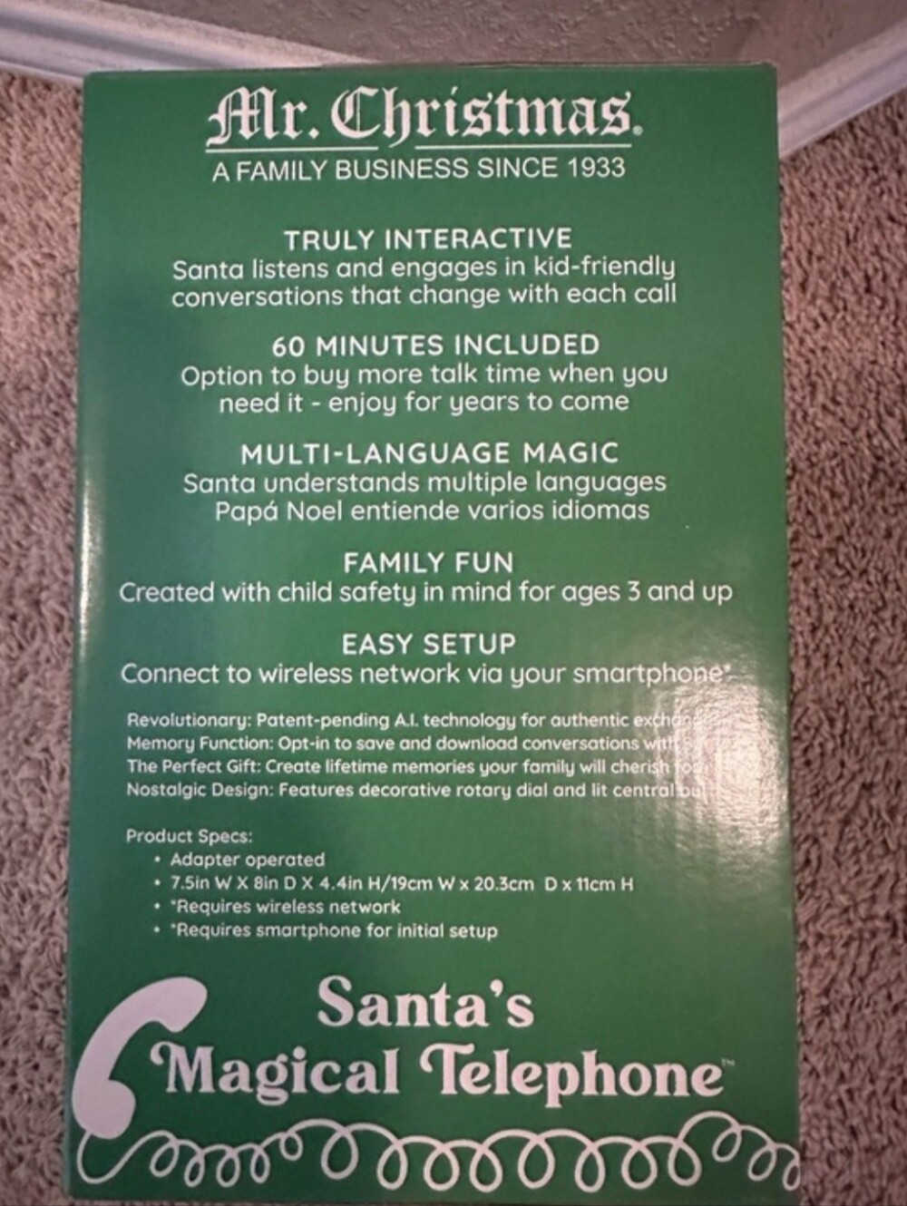 Santa's Magical Telephone - Red - Picture 5 of 5